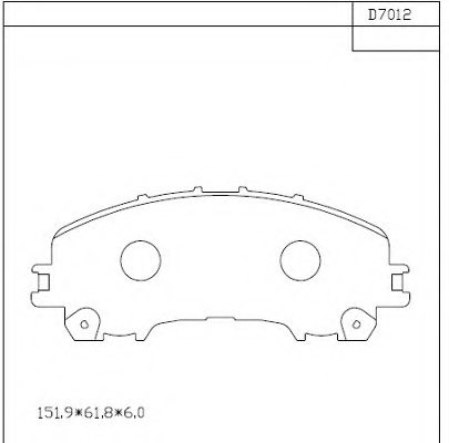 ASIMCO KD7012 Brake Pad Set, disc brake